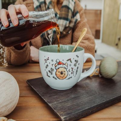 Disney Winnie the Pooh Holly Holidays Ceramic Soup Mug  Holds 24 Ounces Image 3