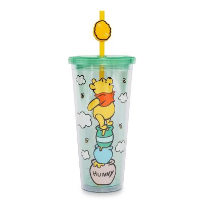Disney Winnie the Pooh Hunny Pot Carnival Cup With Lid and Straw  Hold 24 Ounce Image 1