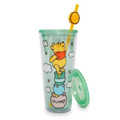 Disney Winnie the Pooh Hunny Pot Carnival Cup With Lid and Straw  Hold 24 Ounce Image 1