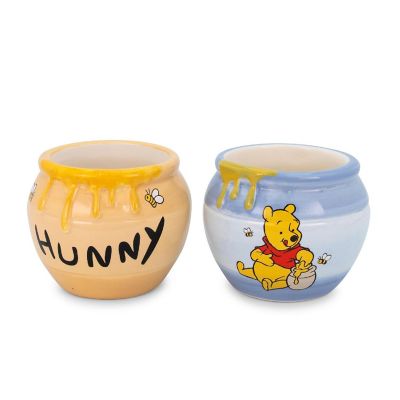 Disney Winnie the Pooh Hunny Pot Sculpted Ceramic Mini Mugs  Set of 2 Image 1