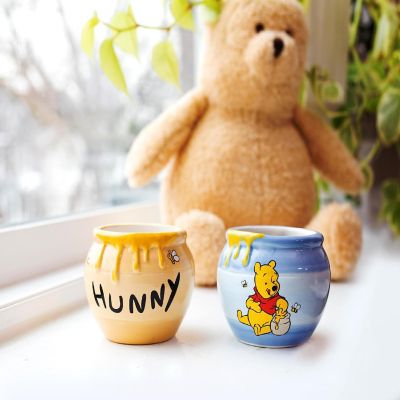 Disney Winnie the Pooh Hunny Pot Sculpted Ceramic Mini Mugs  Set of 2 Image 2