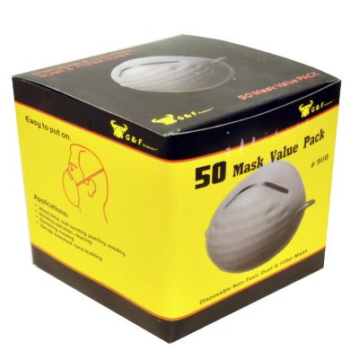 Disposable Non-Toxic Dust and Filter Mask, 50 Pieces Image 1