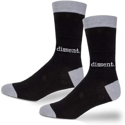 Dissent Women's Crew Socks in Black and Gray Image 1