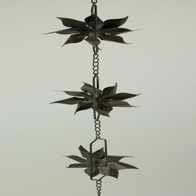Distinctive Designs Metal Pinwheel Rain Chain with Attached Hanger 48 inch Image 1