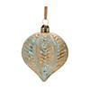 Distressed Blue Ribbed Glass Ornament (Set Of 12) 4"H, 4"H, 5.5"H Image 2