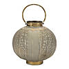 Distressed Copper Punched Metal Lantern 11.5"H Image 1