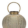 Distressed Copper Punched Metal Lantern 11.5"H Image 1