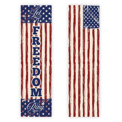 Distressed Flag Freedom Ring - 13 x 48 Inch Image 1