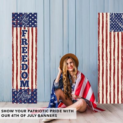 Distressed Flag Freedom Ring - 13 x 48 Inch Image 3