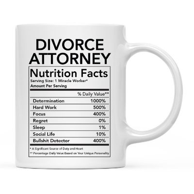 Divorce Attorney Nutritional Facts Mug Image 2