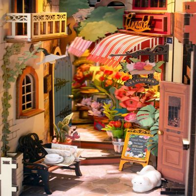 DIY 3D Book Nook Kit - Floral Corner 164pcs Image 3