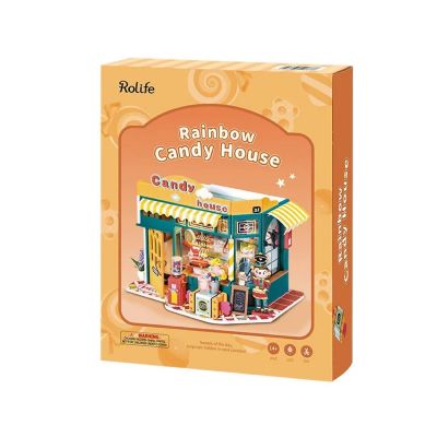 DIY 3D House Puzzle Rainbow Candy House 179pcs Image 1