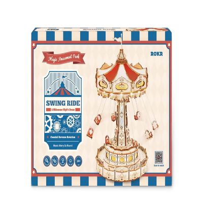 DIY 3D Mechanical Puzzle - Swing Ride 289 Pcs Image 2
