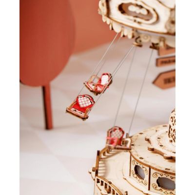 DIY 3D Mechanical Puzzle - Swing Ride 289 Pcs Image 3