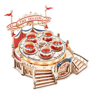 DIY 3D Mechanical Puzzle - Tilt-A-Whirl Tea Cups 280 Pcs Image 1