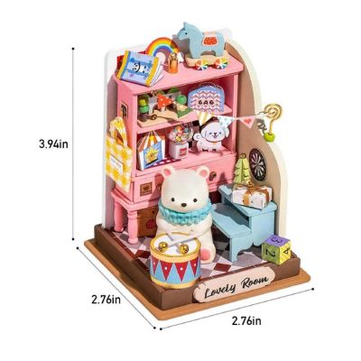 DIY 3D Miniature House Puzzle Childhood Toy House 68pcs Image 2