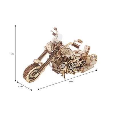 DIY 3D Moving Gears Puzzle - Cruiser Motorcycle - 420pcs Image 1