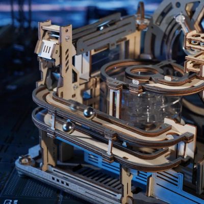 DIY 3D Moving Gears Puzzle - Marble SpacePort - 472 pcs Image 1