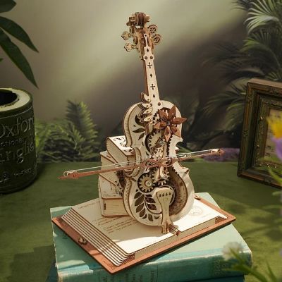 DIY 3D Music Box Puzzle Magic Cello 199pcs Image 3