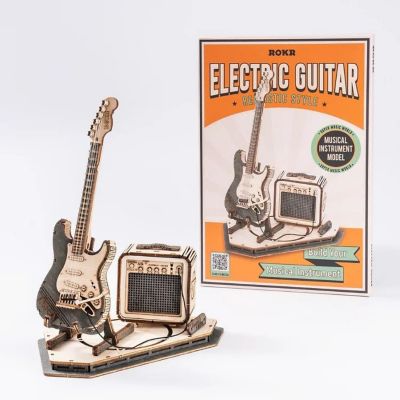 DIY 3D Puzzle 2 Pack Drum Kit and Electric Guitar Image 2