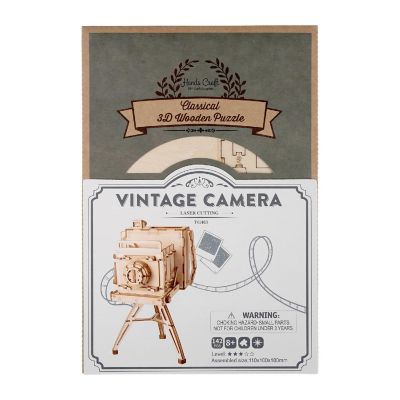 DIY 3D Puzzle 2 Pack Vintage Camera and Gramophone Image 2