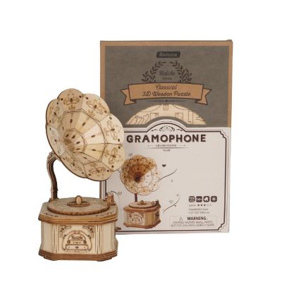 DIY 3D Puzzle 2 Pack Vintage Camera and Gramophone Image 3