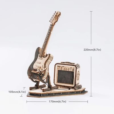DIY 3D Puzzle Electric Guitar 140 pcs Image 2