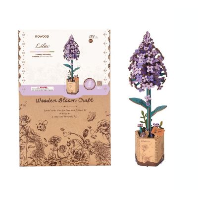 DIY 3D Wood Puzzle Lilac 154pcs Image 1