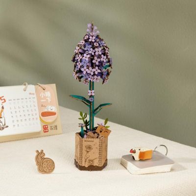 DIY 3D Wood Puzzle Lilac 154pcs Image 3