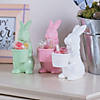 DIY Ceramic Bunnies with Basket - 6 Pc. Image 1
