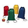 DIY Medium Colorful Canvas Drawstring Bags - 12 Pc. Image 1