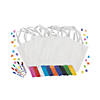 DIY Mini White Canvas Tote Bag Kit - 12 Pc. Image 1
