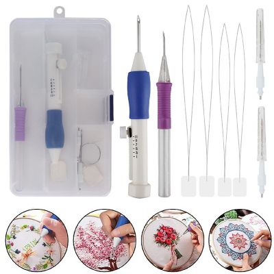 DIY Punch Needle Magic Embroidery Pen Set with Thread Tool for Crafts Image 1