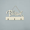 DIY Unfinished Wood Blessed Key Holder Sign Image 1