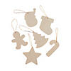 DIY Unfinished Wood Christmas Ornaments - Makes 12 Image 1