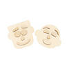 DIY Unfinished Wood Faces Kit for 12 Image 1