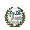 DIY Unfinished Wood Faith Hope Love Door Sign Image 1