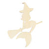 DIY Unfinished Wood Halloween Mermaid Witch Silhouette Cutout Image 1