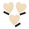 DIY Unfinished Wood Hearts with Magnets - 24 Pc. Image 1