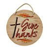 DIY Unfinished Wood Religious Give Thanks Door Sign Image 2