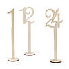 DIY Unfinished Wood Wedding Table Numbers Image 1