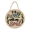 DIY Unfinished Wood Well with My Soul Door Sign Image 2