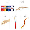 DIY Unfinished Wood Wiggle Animals Craft Kit - Makes 36 Image 1