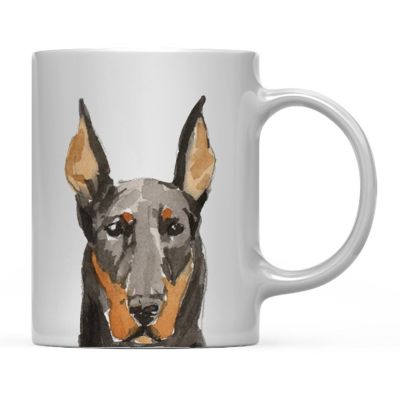 Doberman Up Close Ceramic Mug Image 1