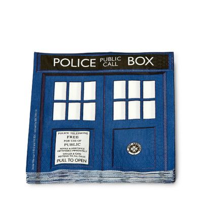Doctor Who 6.5" TARDIS Paper Napkins, Set of 20 Image 2