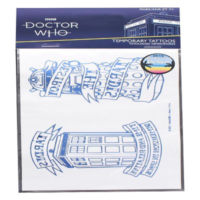 Doctor Who Steampunk TARDIS Temporary Tattoo Sheet Image 1
