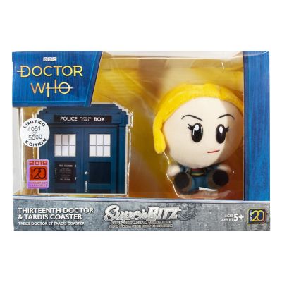 Doctor Who Super Bitz 13th Doctor Plush And Tardis Coaster Set -Limited Edition Image 1