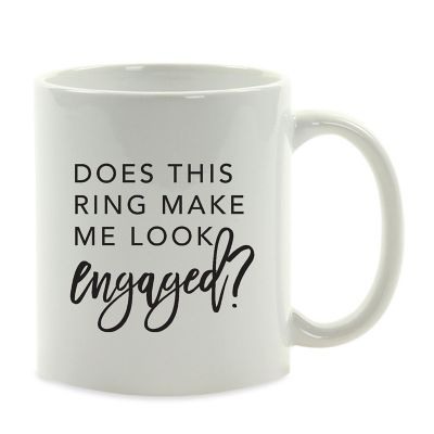 Does This Ring Look Engaged Ceramic Mug Image 2