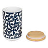 Dog Show Navy Ceramic Treat Canister Image 1