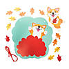 Dogs Playing in Fall Leaves Foam Sign Craft Kit - Makes 12 Image 1